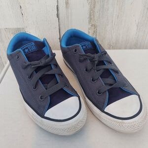 Converse Kids' Dark Gray and Blue Sneakers Size 4